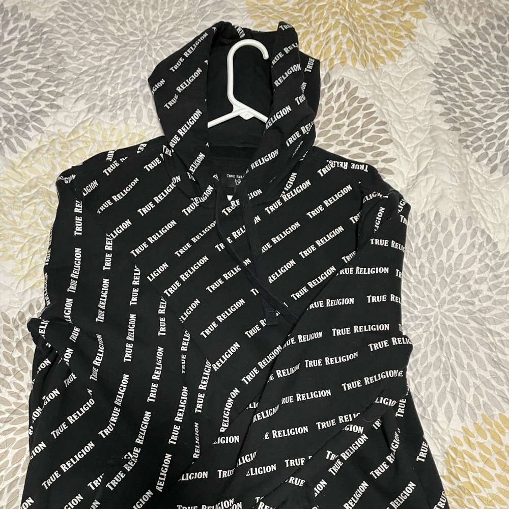 Large like new true religion hoodie